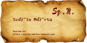 Szüle Márta névjegykártya