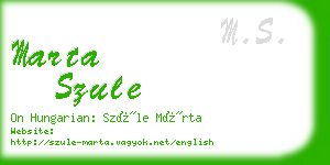 marta szule business card